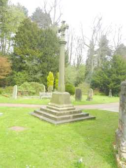 Oblique view of back and left faces of Brancepeth War Memorial May 2016